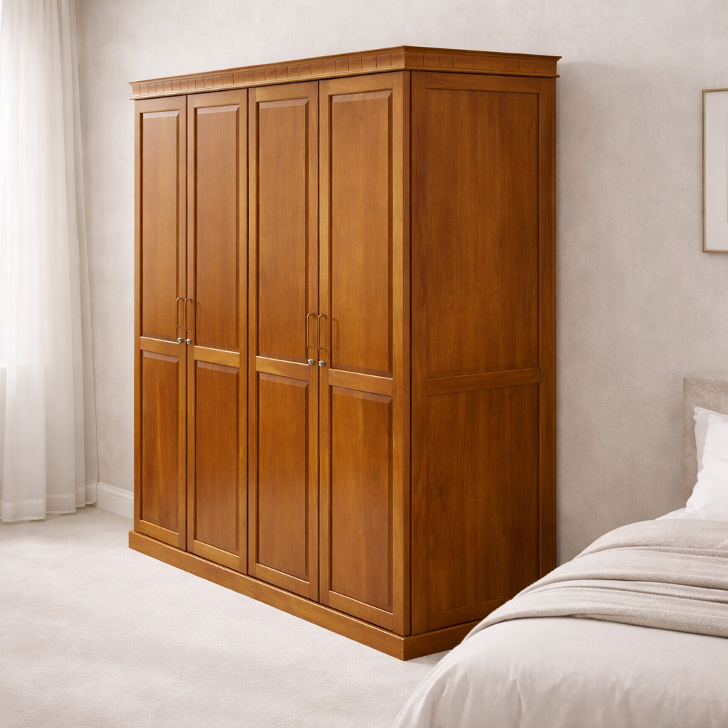 OONA 4 DOOR WARDROBE TRADITION HONEY BROWN OONA