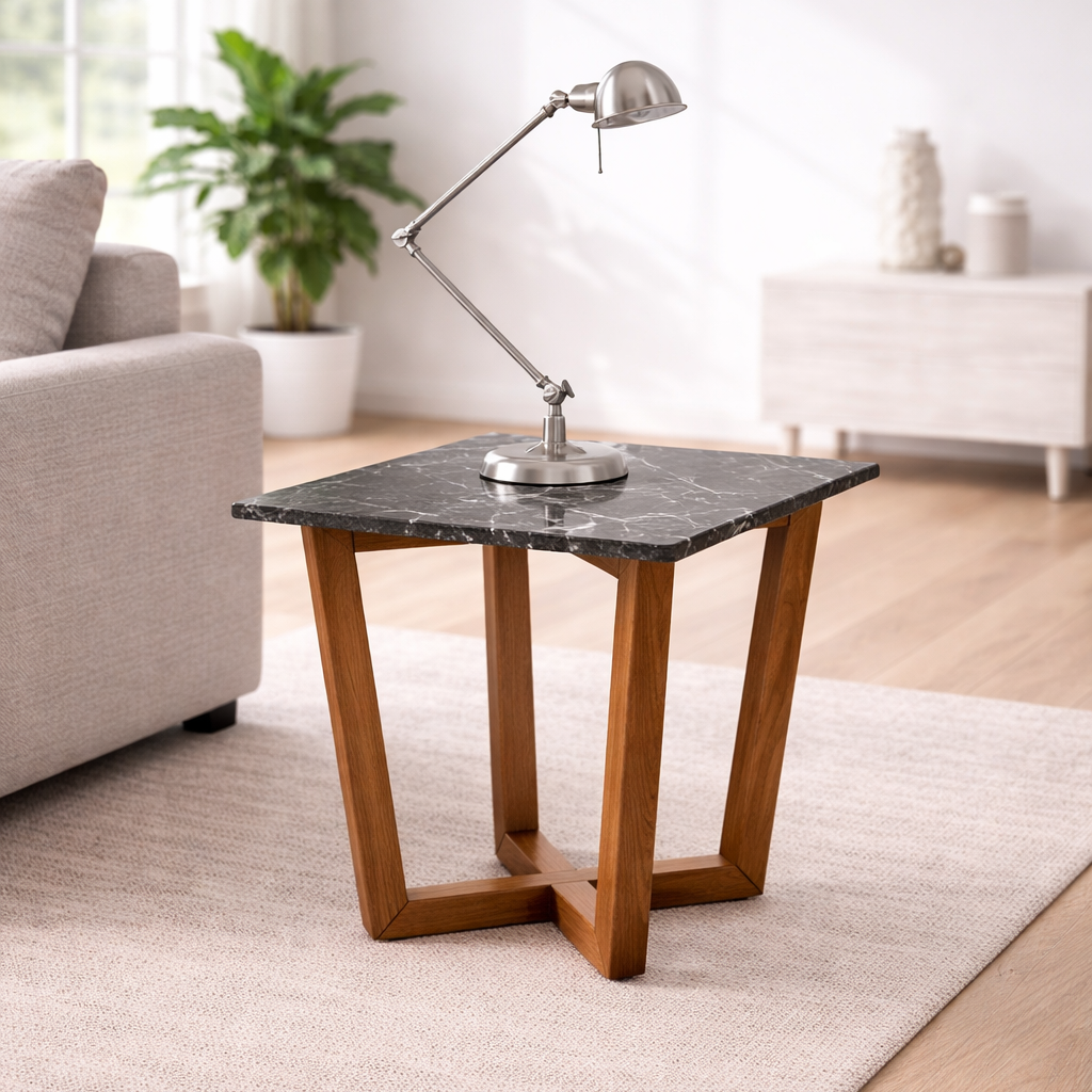 ARENA End Table DAPHNE Paladina Top Walnut Legs ARENA