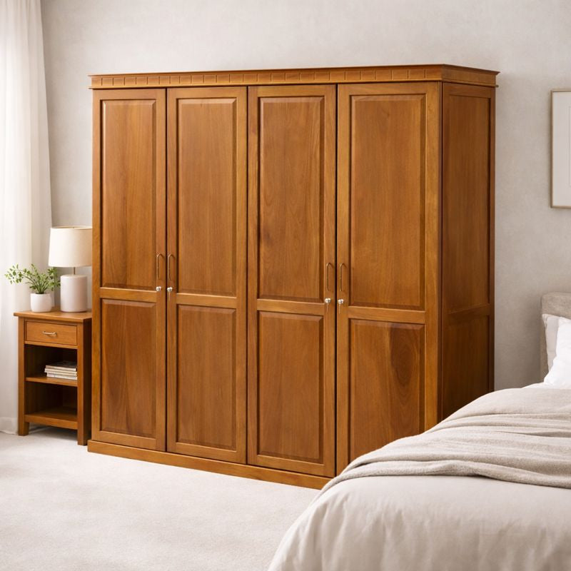 OONA 4 DOOR WARDROBE TRADITION HONEY BROWN OONA