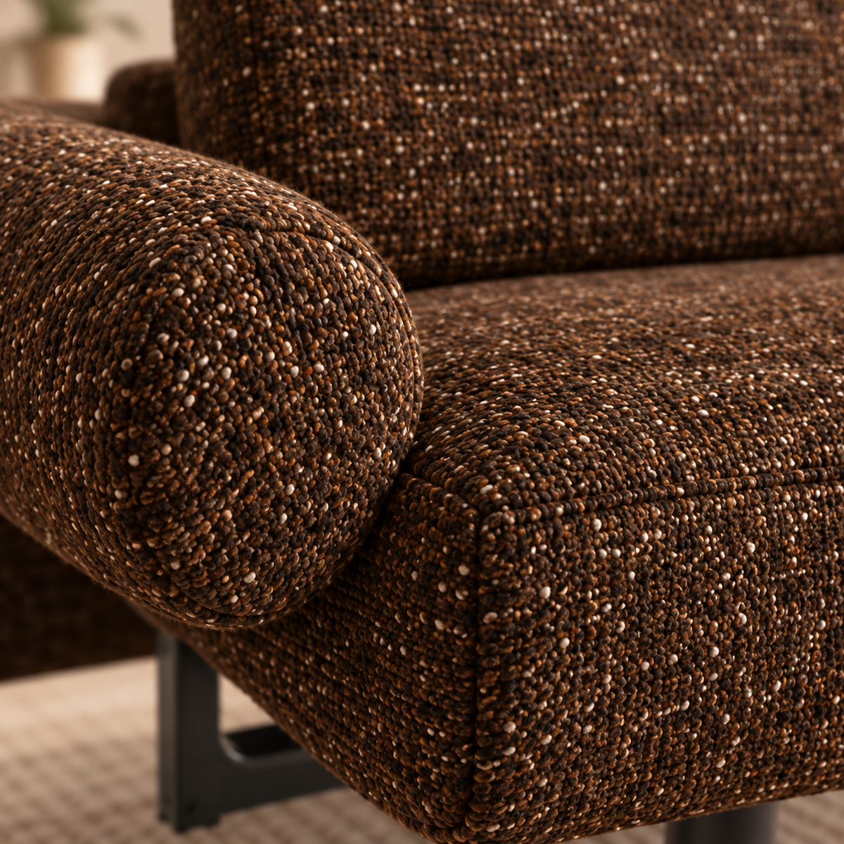 Decostyle Sofa Cum Bed Dark Brown Metal Frame DECOSTYLE