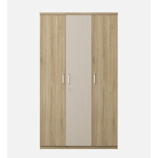 SW 3 DOOR WARDROBE CLEO - SANTANA OAK & BAMBOO FLUTE SPACEWOOD