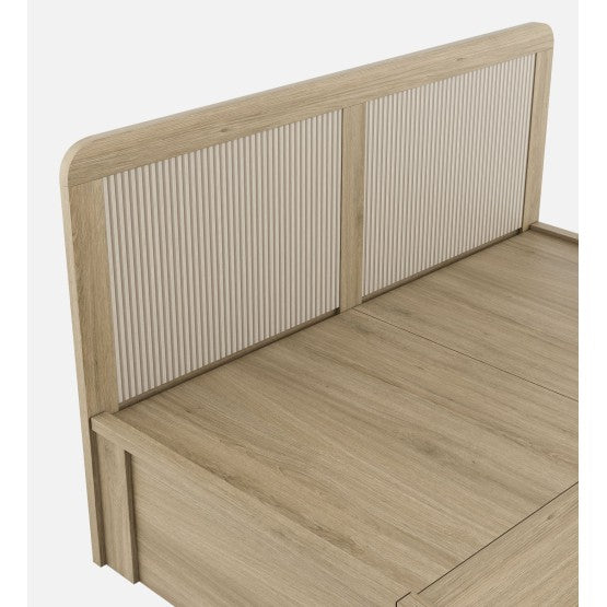 SW KING BED CLEO WITH 3/4 LIFTON STORAGE - SANTANA OAK & BAMBOO SPACEWOOD