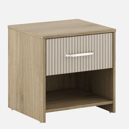 SW BED SIDE CLEO - SANTANA OAK & BAMBOO FLUTE SPACEWOOD