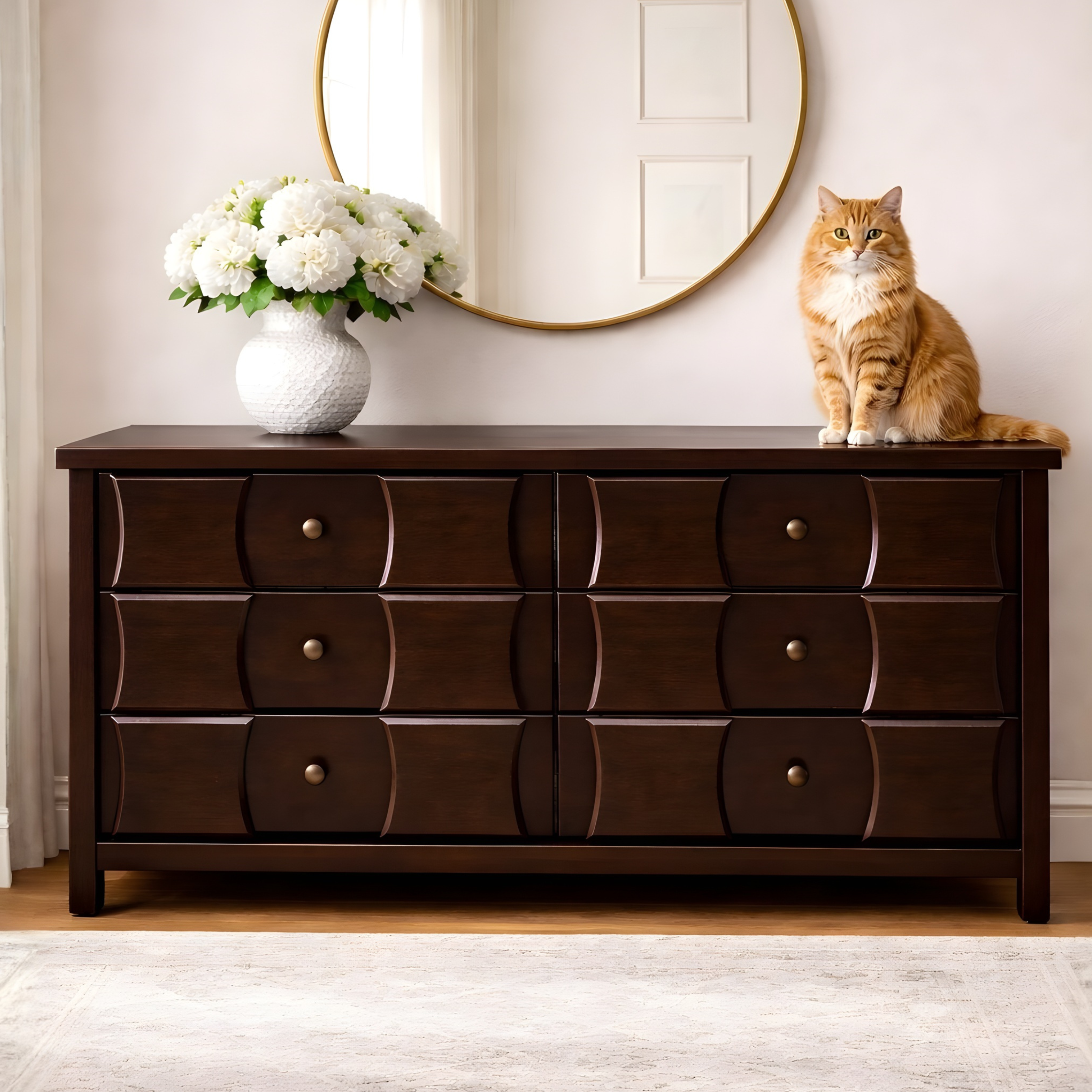ARENA DRESSING TABLE+MIRROR ADMIRAL WALNUT ARENA