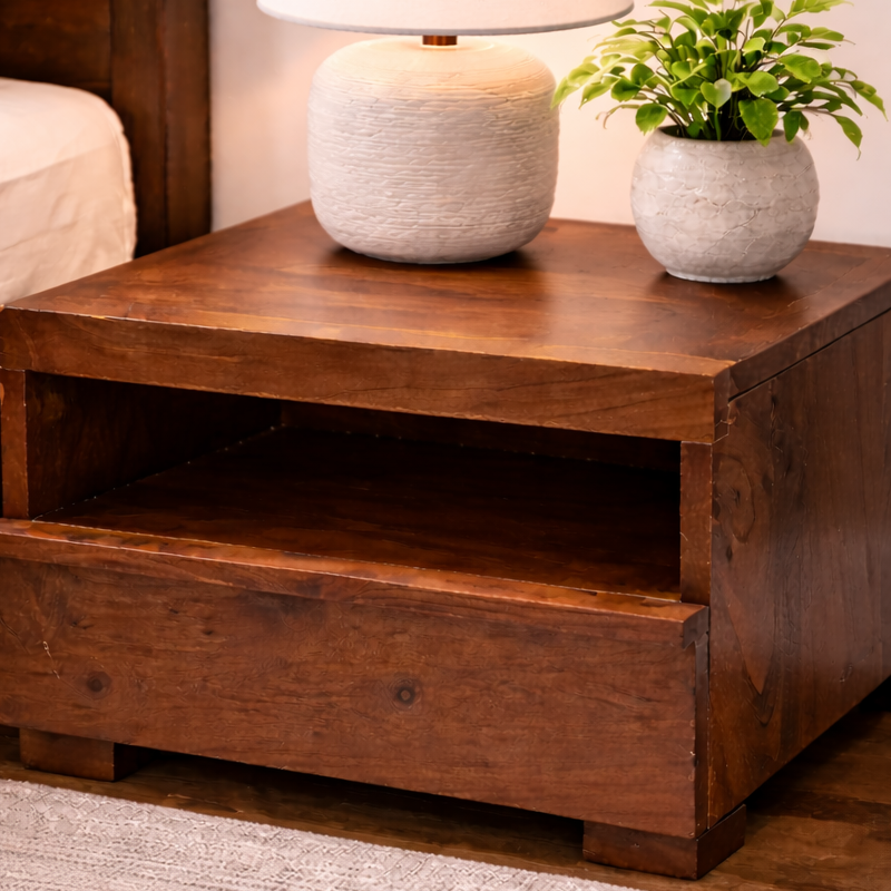 ARENA BED SIDE UNIT BS-08 RICH BROWN 41.9X31X33 CM ARENA