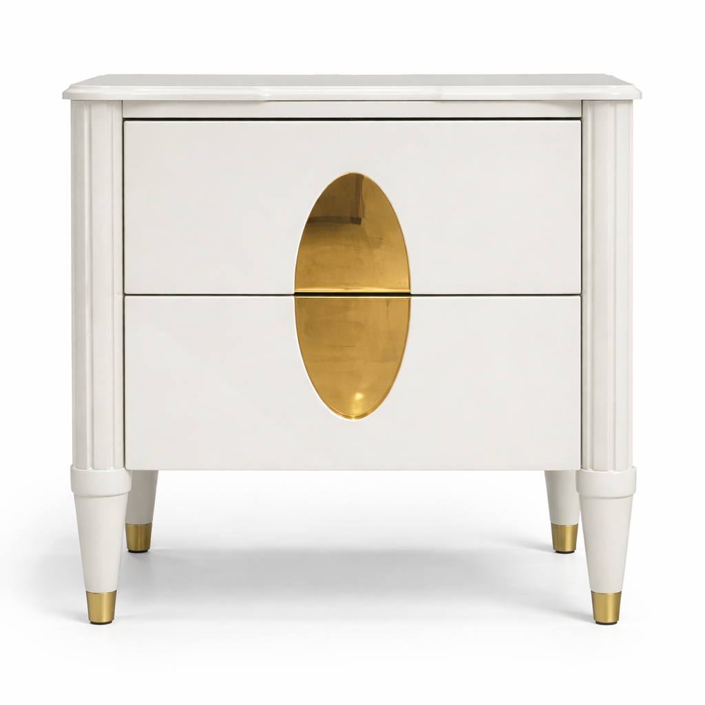 ARENA BEDSIDE TABLE PA126 CHAMPAGNEE GOLD 595X395X600 ARENA