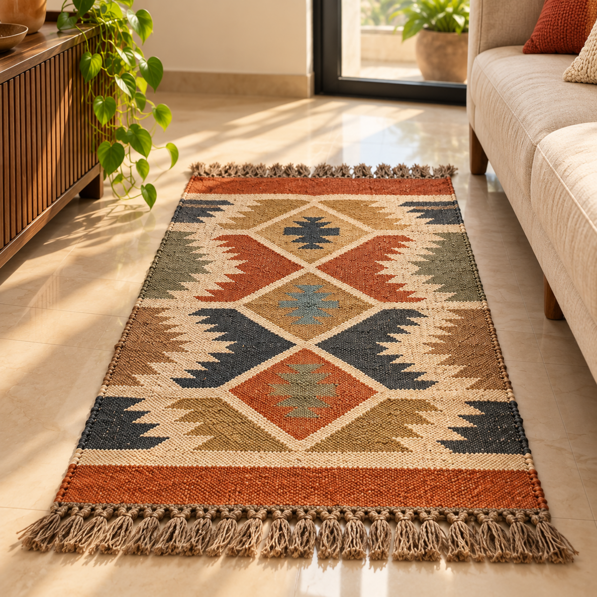 OONA SI WOOL JUTE RUG 2X3 FT OoNA