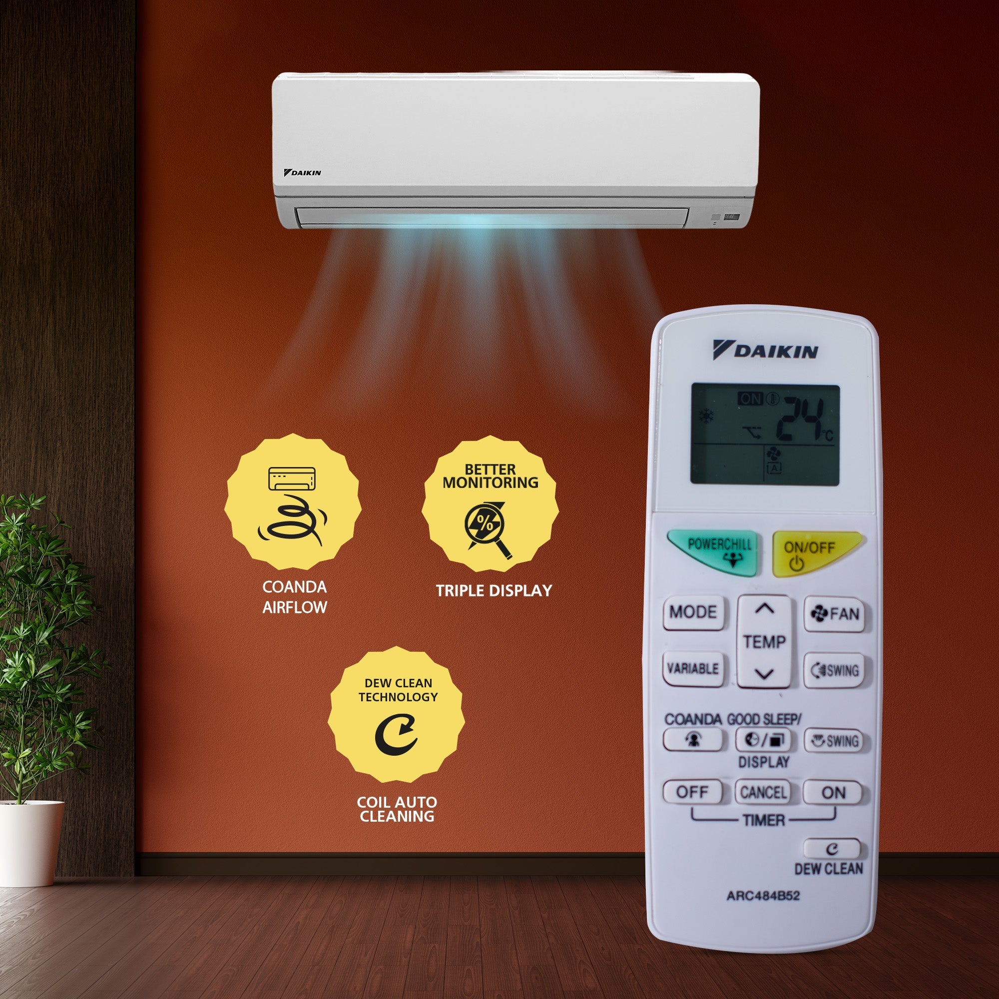 DAIKIN AC-INDOOR UNIT FTKL71UV16M  INVERTER 2.02 TON DAIKIN