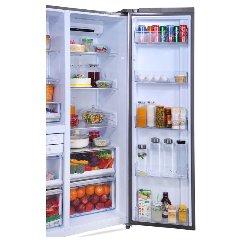 HAIER HRT-683IS 628 LTR 3 Door Convertible Side by Side Refrigerator