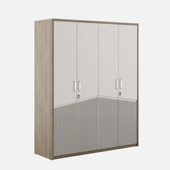 SW 4 DOOR WARDROBE NORA PVC HD - LYON WALNUT spacewoo