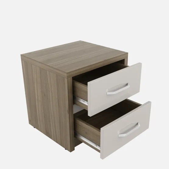 SW BED SIDE TABLE NORA PVC HD - LYON WALNUT CMM Arena Retails Pvt Ltd