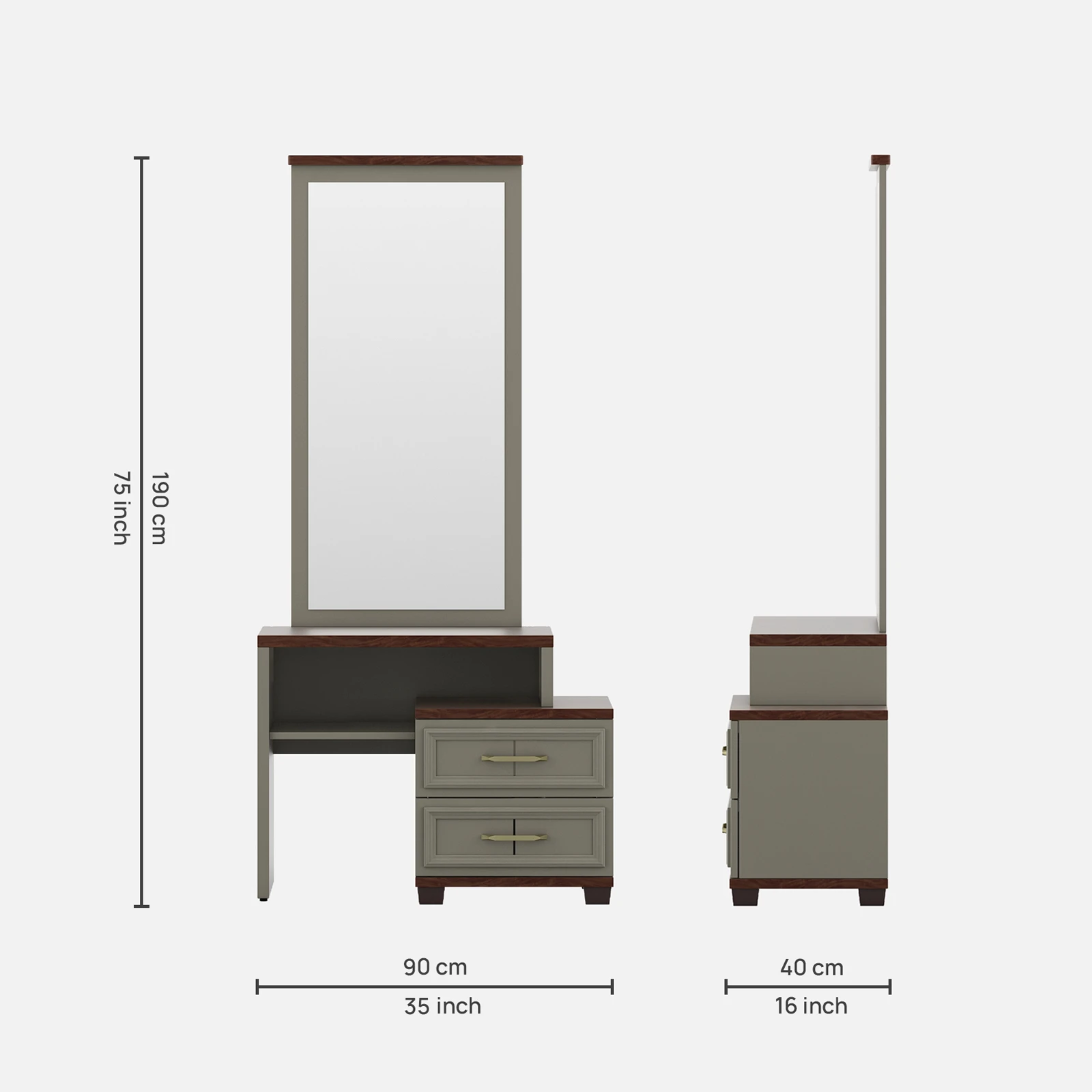 SW DRESSER SAHARA - WOODPORE FINISH STONE SPACEWOOD