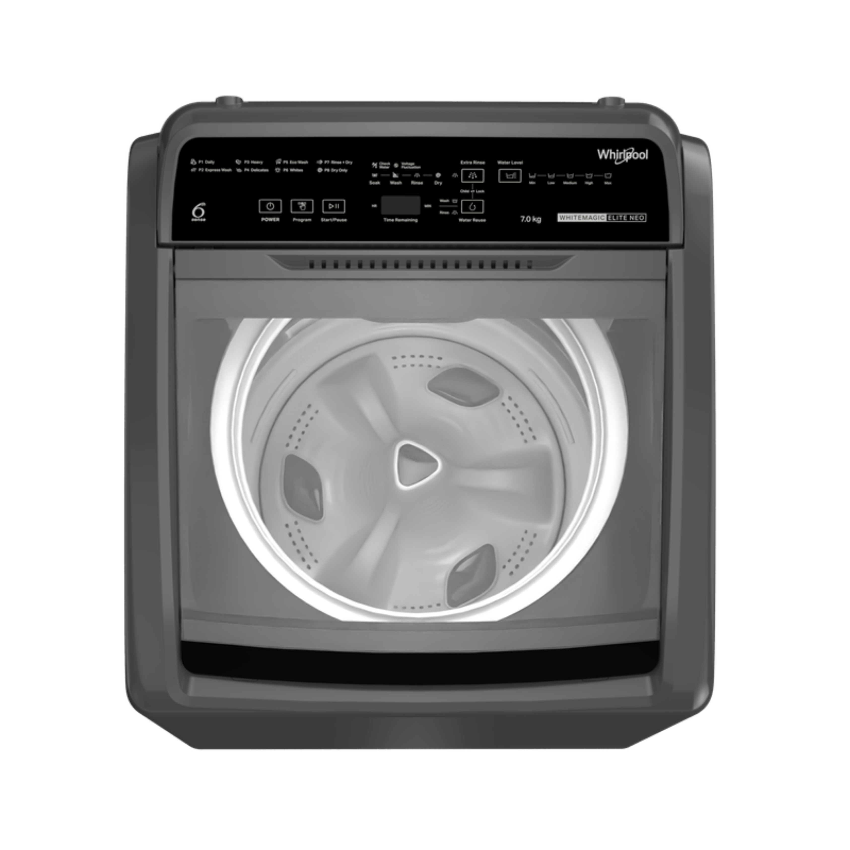 WHIRLPOOL FULLY AUTOMATIC WHITEMAGIC ELITE 7.0 GREY (10 YR) WHIRLPOOL