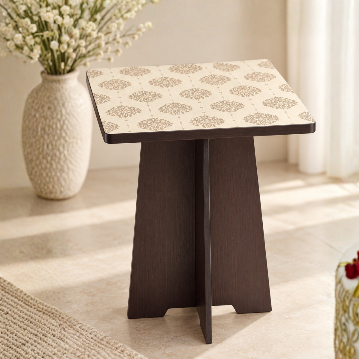 OoNA Side Table ITL - Square Digital (Persian Red) OoNA