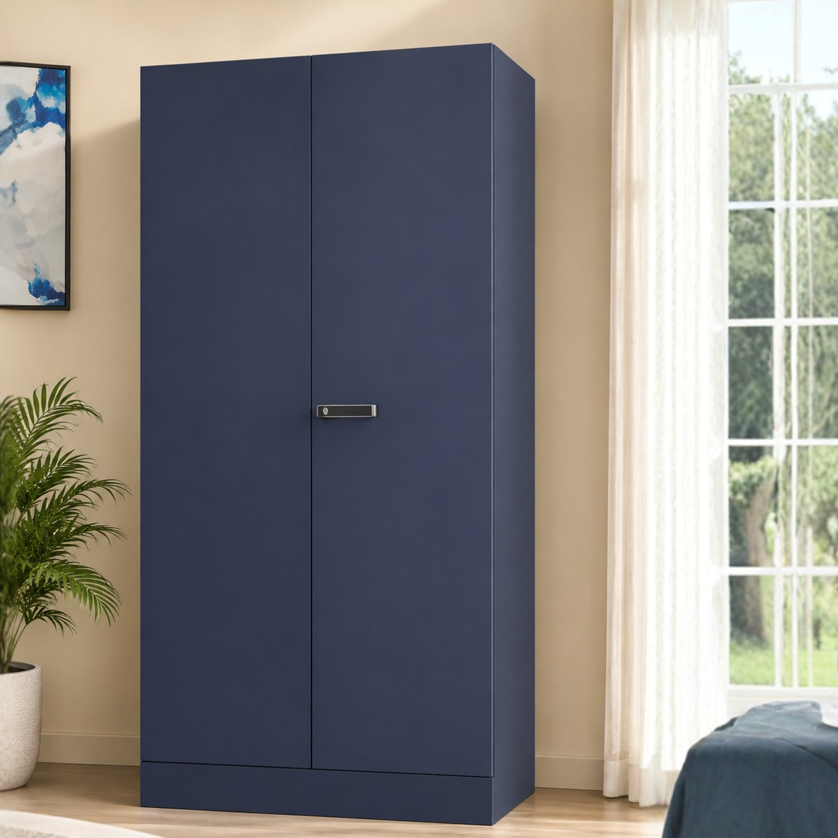 GODREJ 2 DOOR WARDROBE AURALINE WOMEN BASIC WHT NAVY BLUE GODREJ