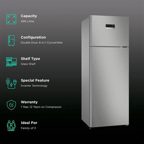 BOSCH REFRIGERATOR-FF-DD  CTC29S031I  SPARKLY STEEL 269 LTRS BOSCH