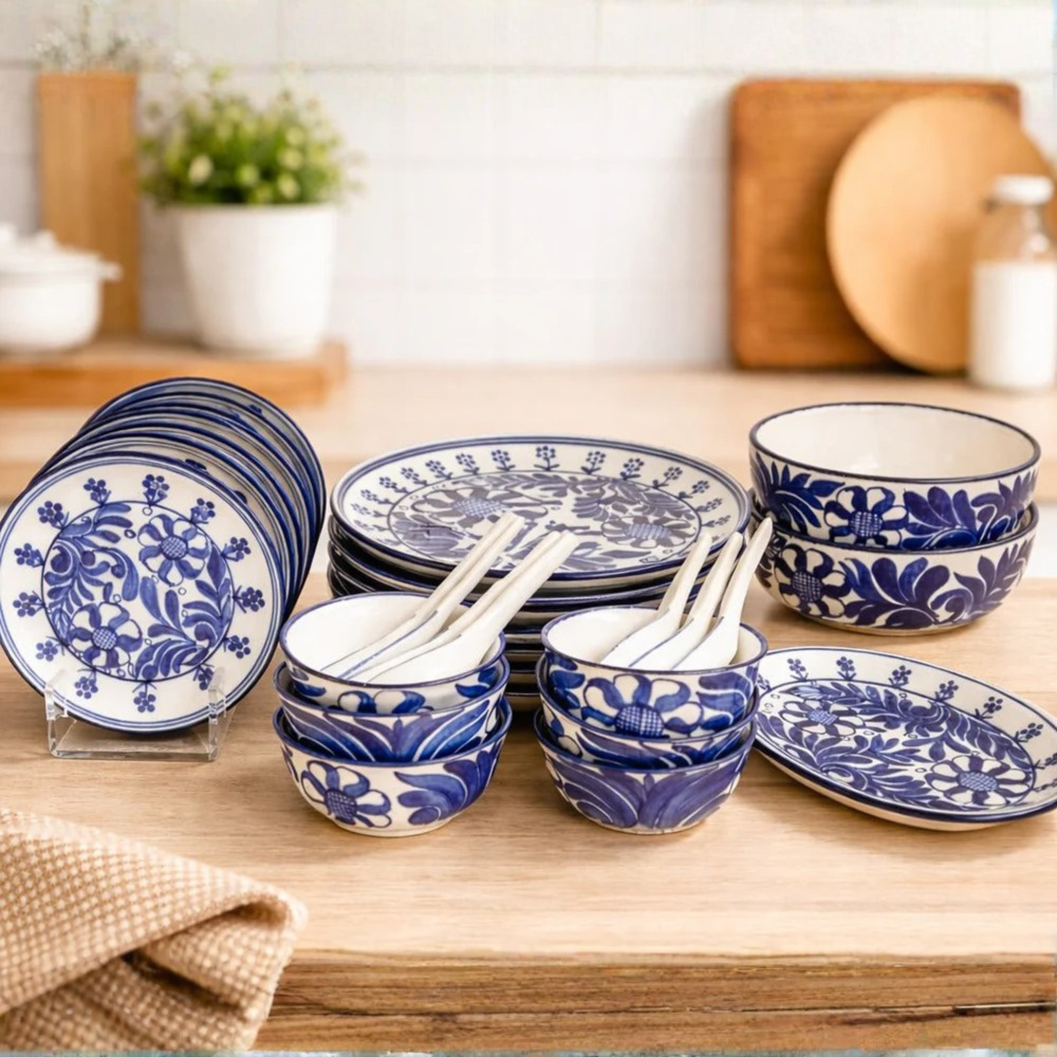OONA CERAMIC DINNER SET 27 PCS HAND PAINTED OONA