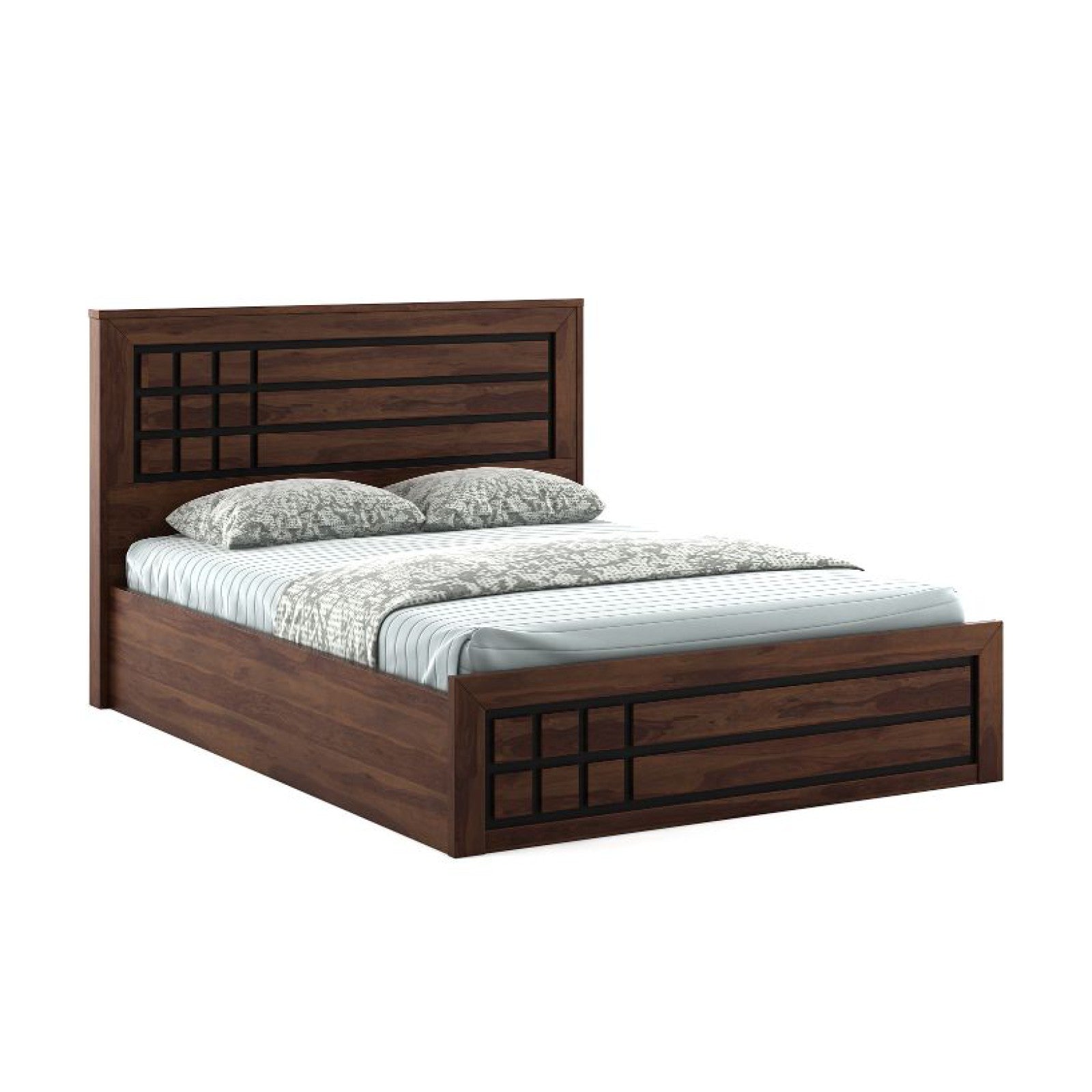 SW KING BED LIFTON BOSTON PB SHEESHAM WOOD FINISH SPACEWOOD
