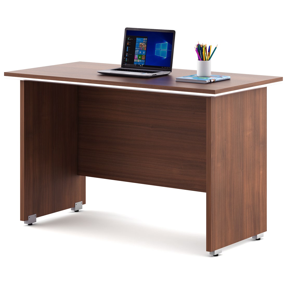 Arena Nova Desking Walnut Rigato Office Table SPACEWOOD