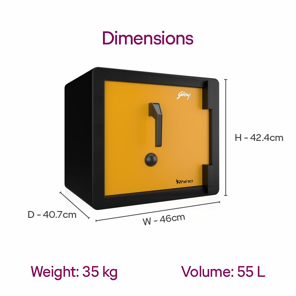 GODREJ DOMESTIC SAFE RHINO SAFE WT. GOLD GODREJ