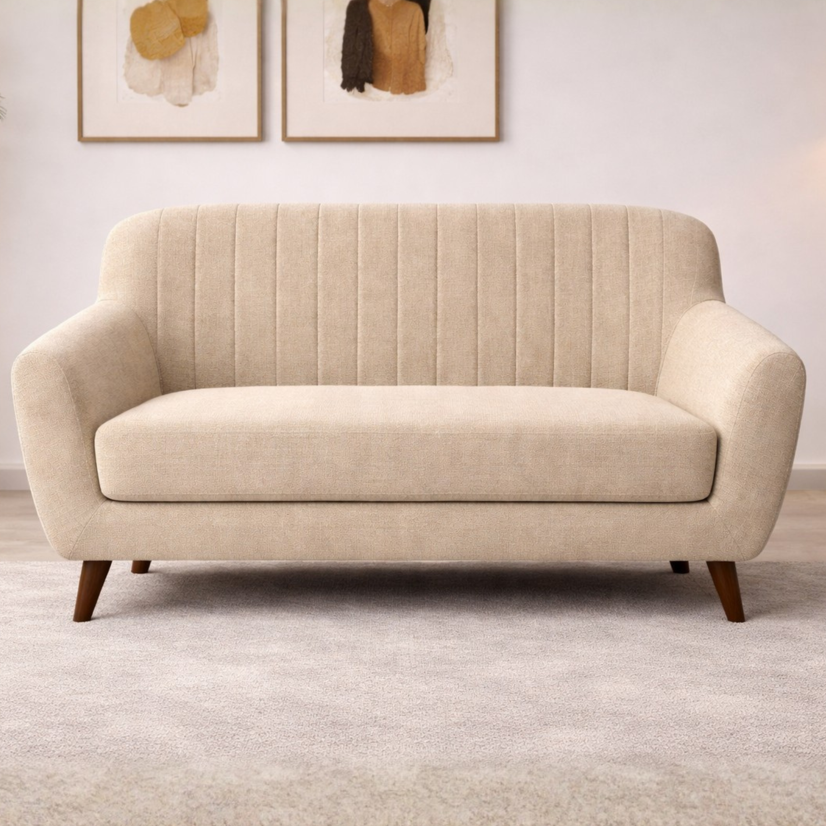 ARENA 2 SEATER SOFA NANCY MOLFINO 08 DARK BROWN ARENA
