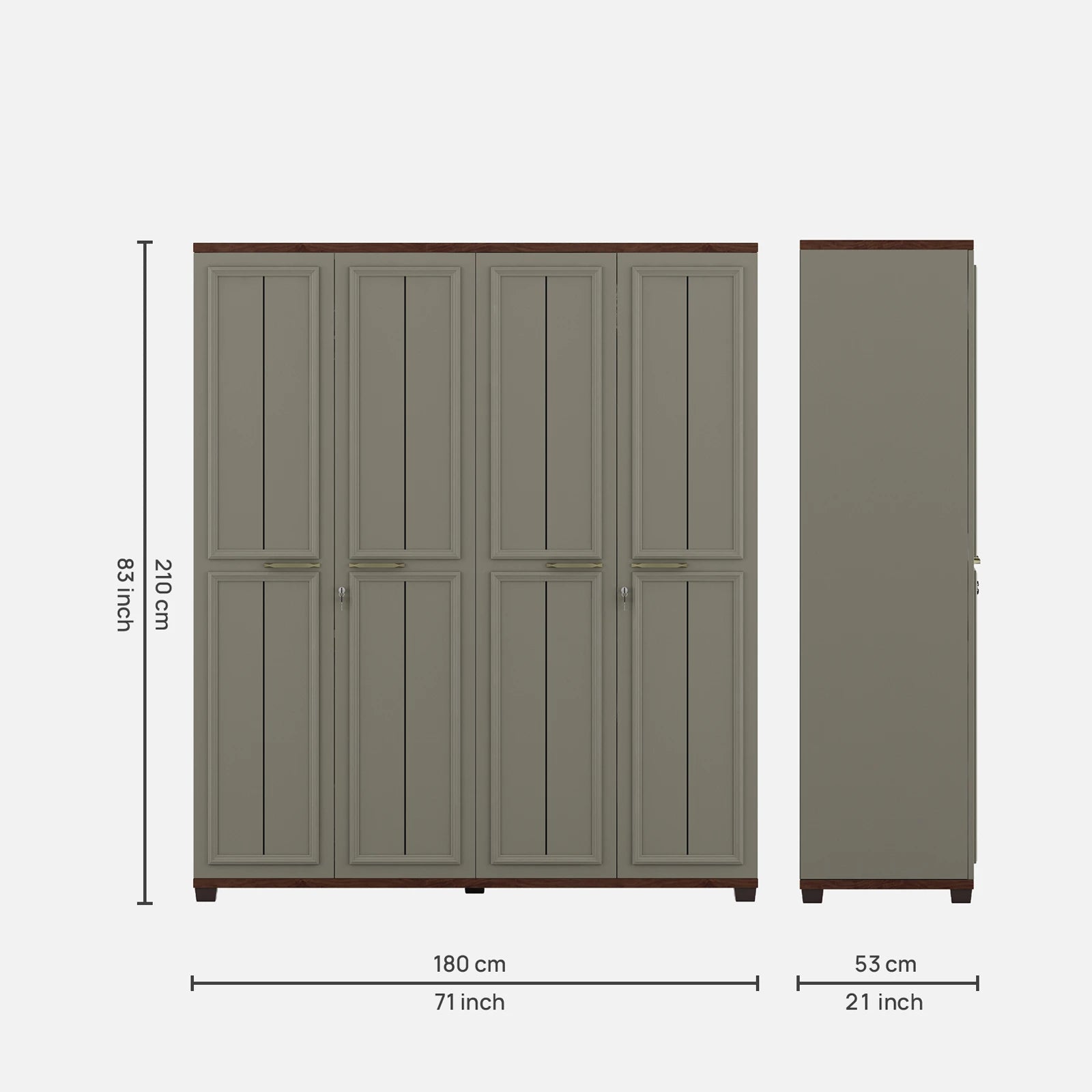 SW 4 DOOR WARDROBE SAHARA - WARDROBE SPACEWOOD