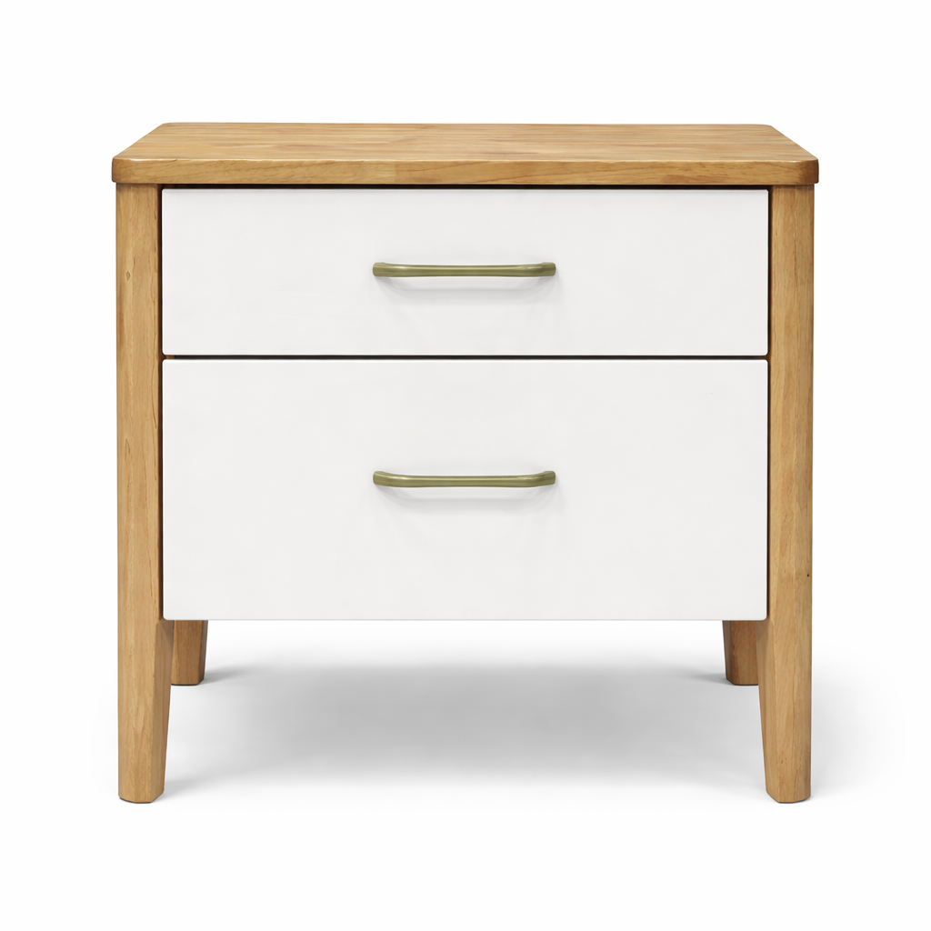 ARENA  BED SIDE TABLE ASTERIA  RUBBER WOOD NAT OAK+ WH COLOR ARENA