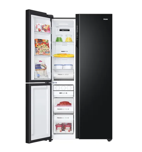 HAIER REFRIGERATOR-FF-DD-SBY HRT-683KGU1  BLACK GLASS 598 LTRS HAIER