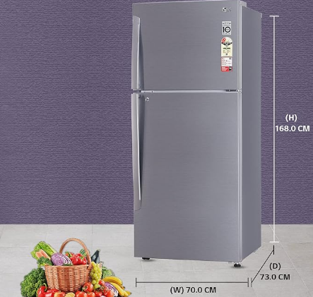 LG REFRIGERATOR-FF-DD  GL-T432APZY  SHINY STEEL 437 LTRS LG