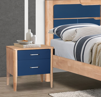 ARENA  BED SIDE TABLE ASTERIA  RUBBER WOOD NAT OAK+ WH COLOR PRINCEWARE