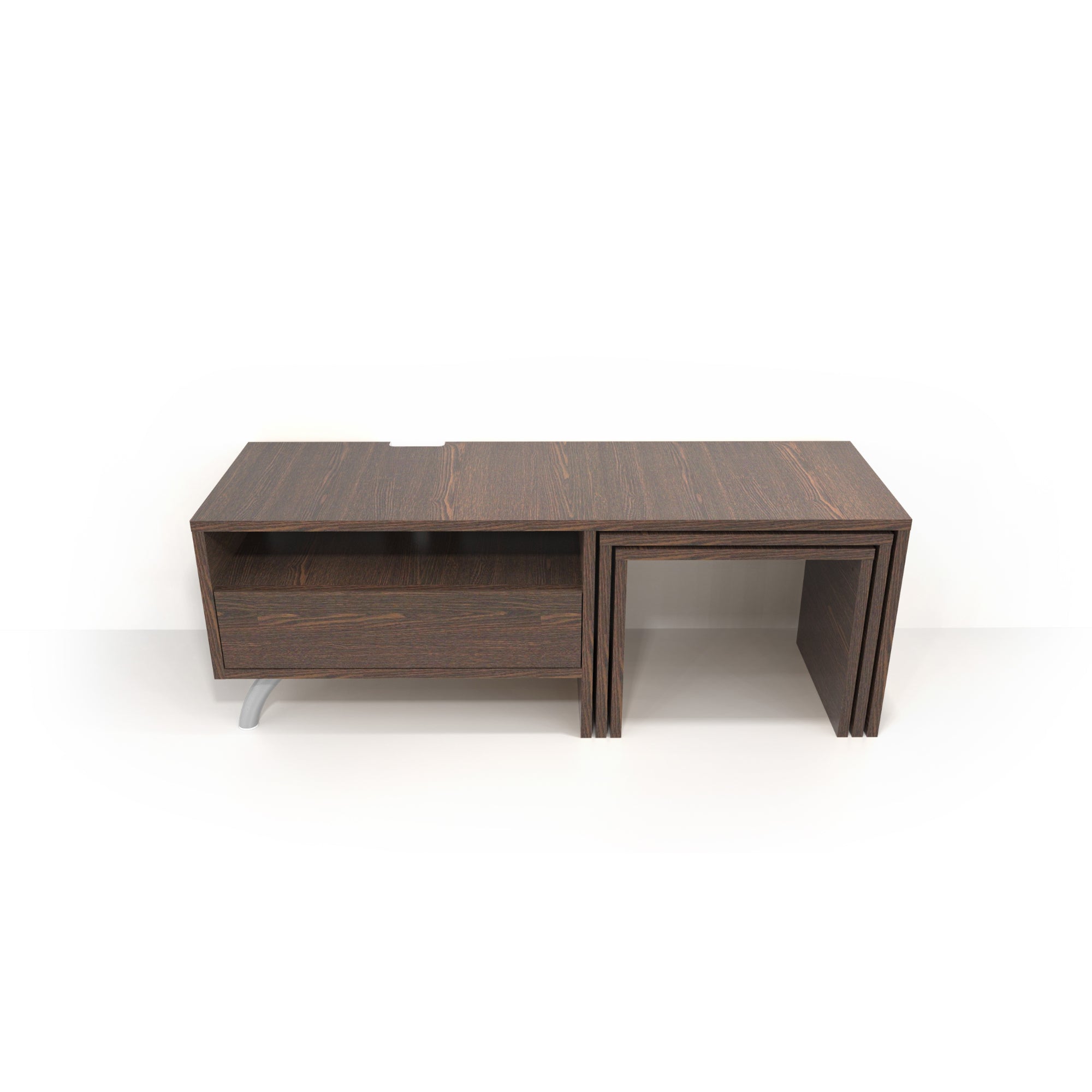 DECOSTYLE TV Unit With Nest Table DTV101AESMSS Walnut