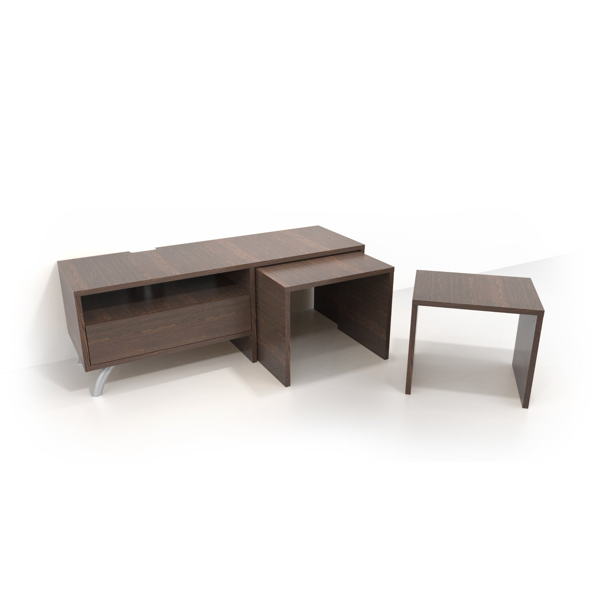 DECOSTYLE TV Unit With Nest Table DTV101AESMSS Walnut