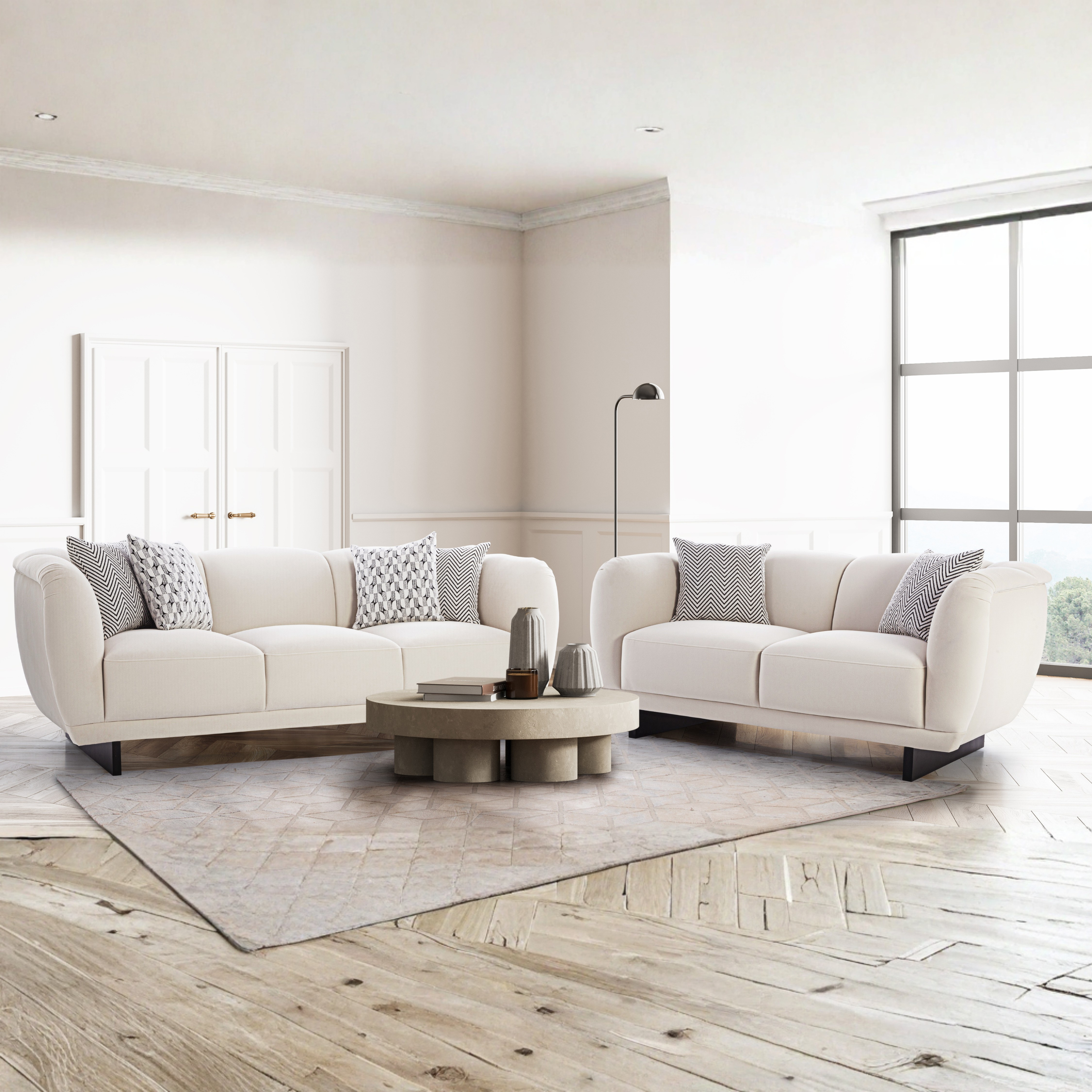 ARENA 2 SEATER SOFA MALAGA - FLORA 120 ARENA