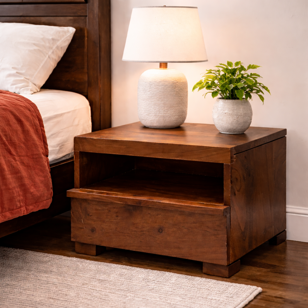 ARENA BED SIDE UNIT BS-08 RICH BROWN 41.9X31X33 CM ARENA