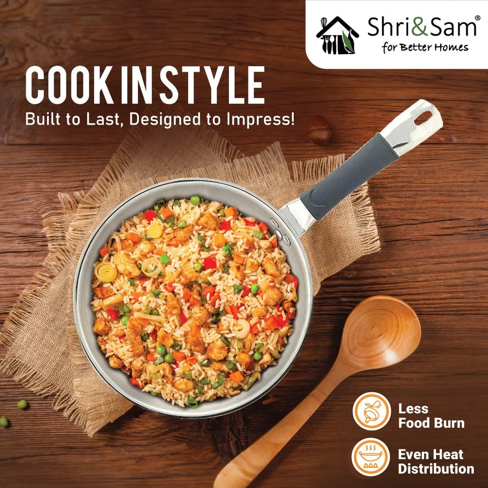 SHRI & SAM JHC-311-4- SS COOKWARE TRIPLY S/4 SET SHRI & SAM