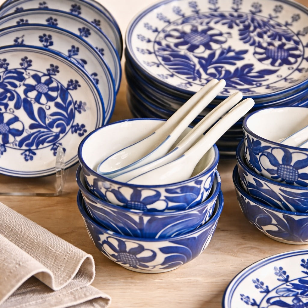 OONA CERAMIC DINNER SET 27 PCS HAND PAINTED OONA