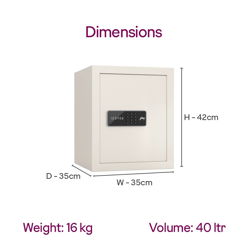 GODREJ SAFE HOME LCKR DIGI IVORY 40L IBUZZ GODREJ
