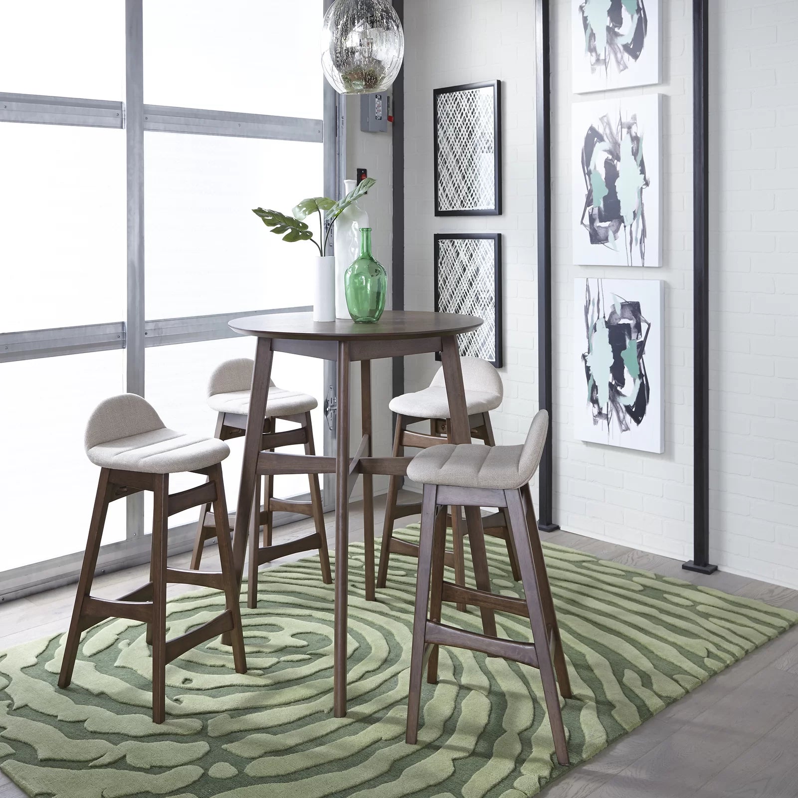 ARENA HARPER Bar Stool Walnut Legs