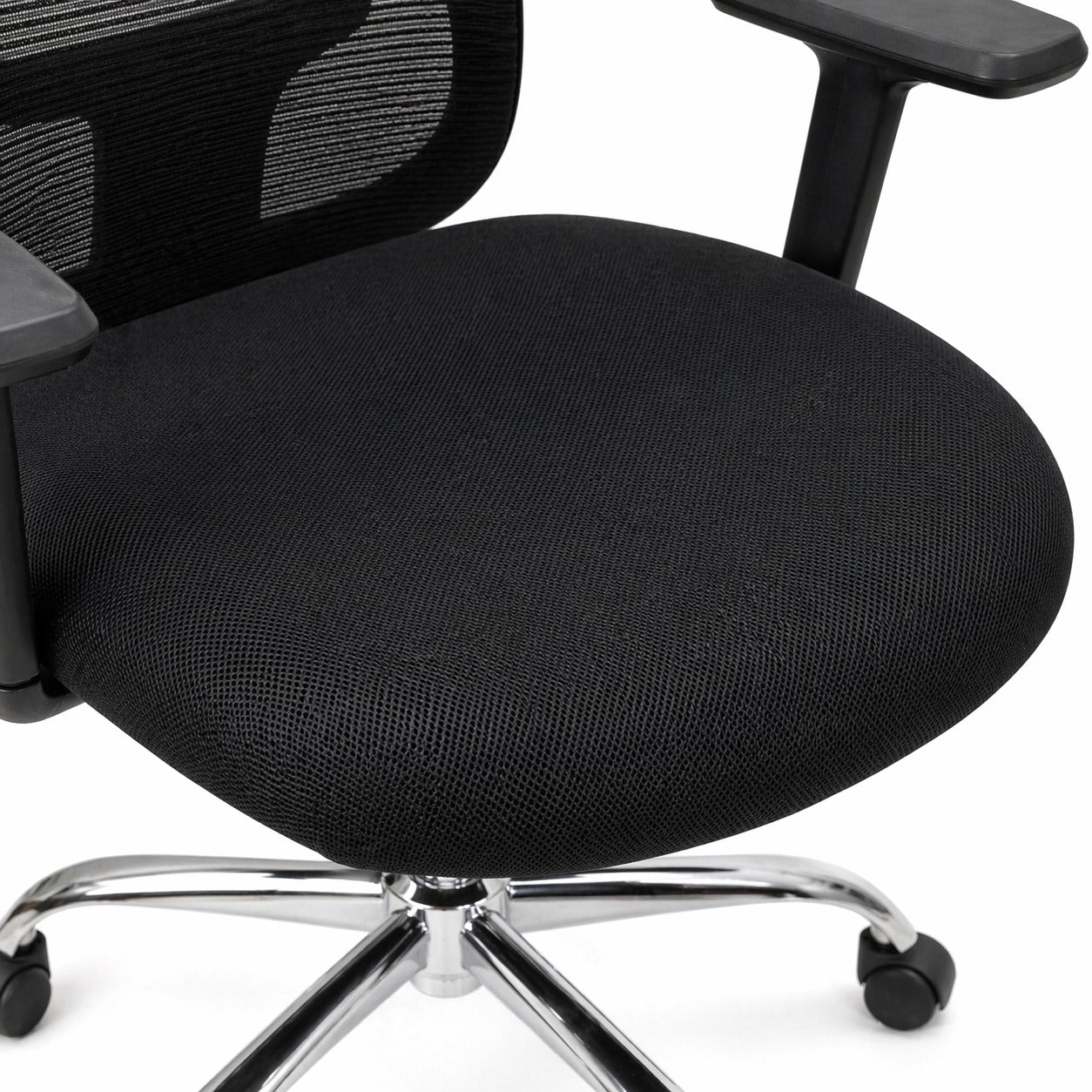 ARENA MID BACK BUG CHAIR DELUX CHROME ADJST HANDREST ARENA