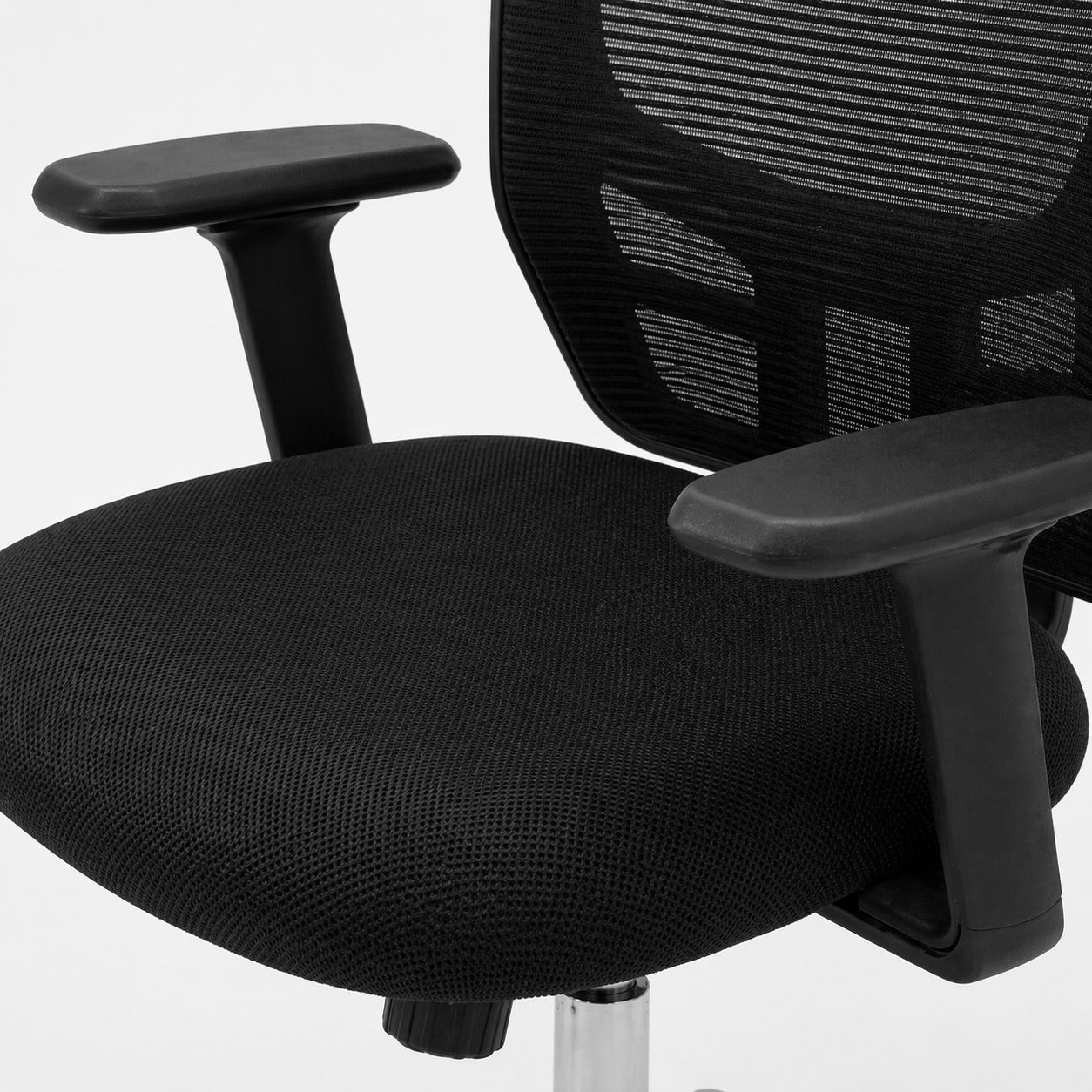 ARENA Mid Back Chair Tar Chrome CMM Arena Retails Pvt Ltd