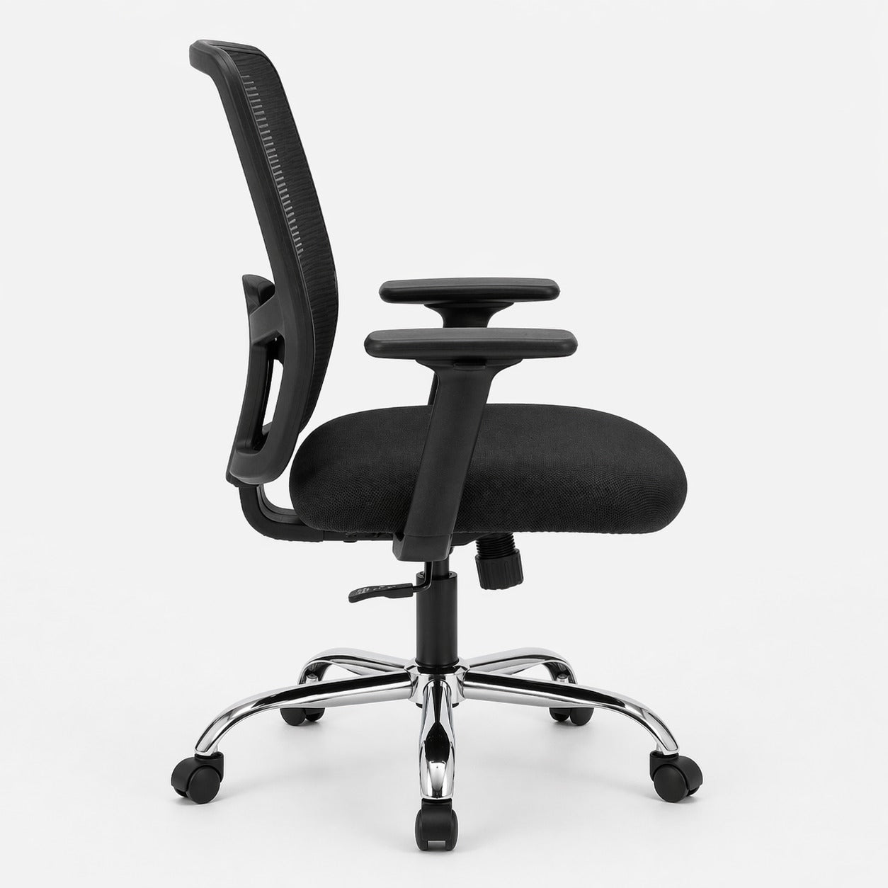 ARENA Mid Back Chair Tar Chrome CMM Arena Retails Pvt Ltd