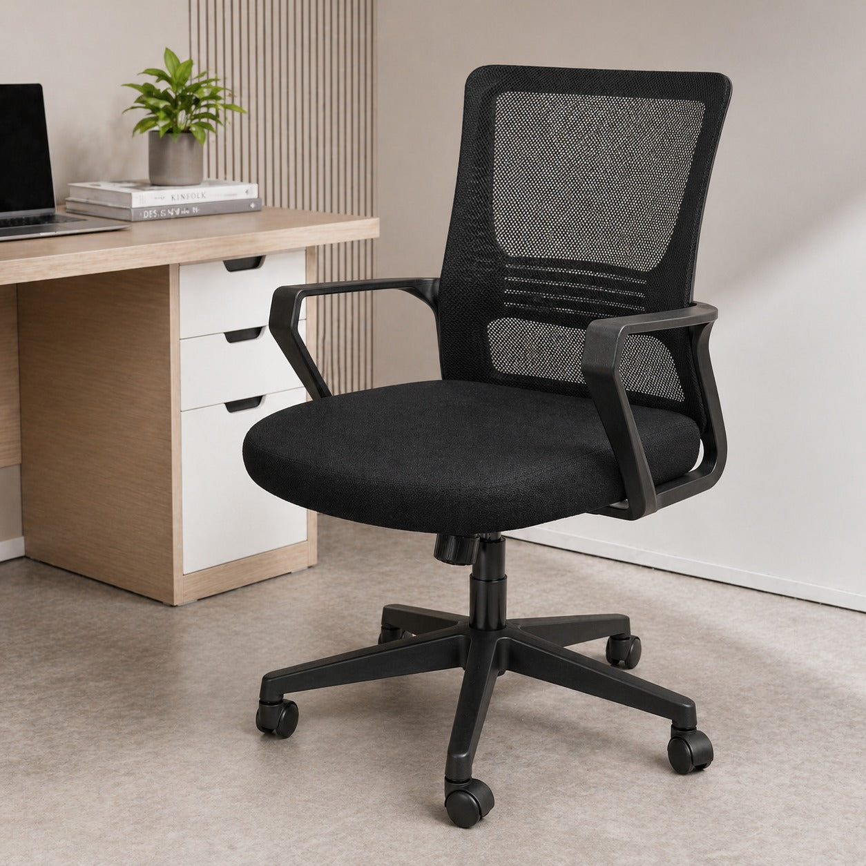 ARENA MID BACK CHAIR MUXA JAINY BLACK MB ARENA