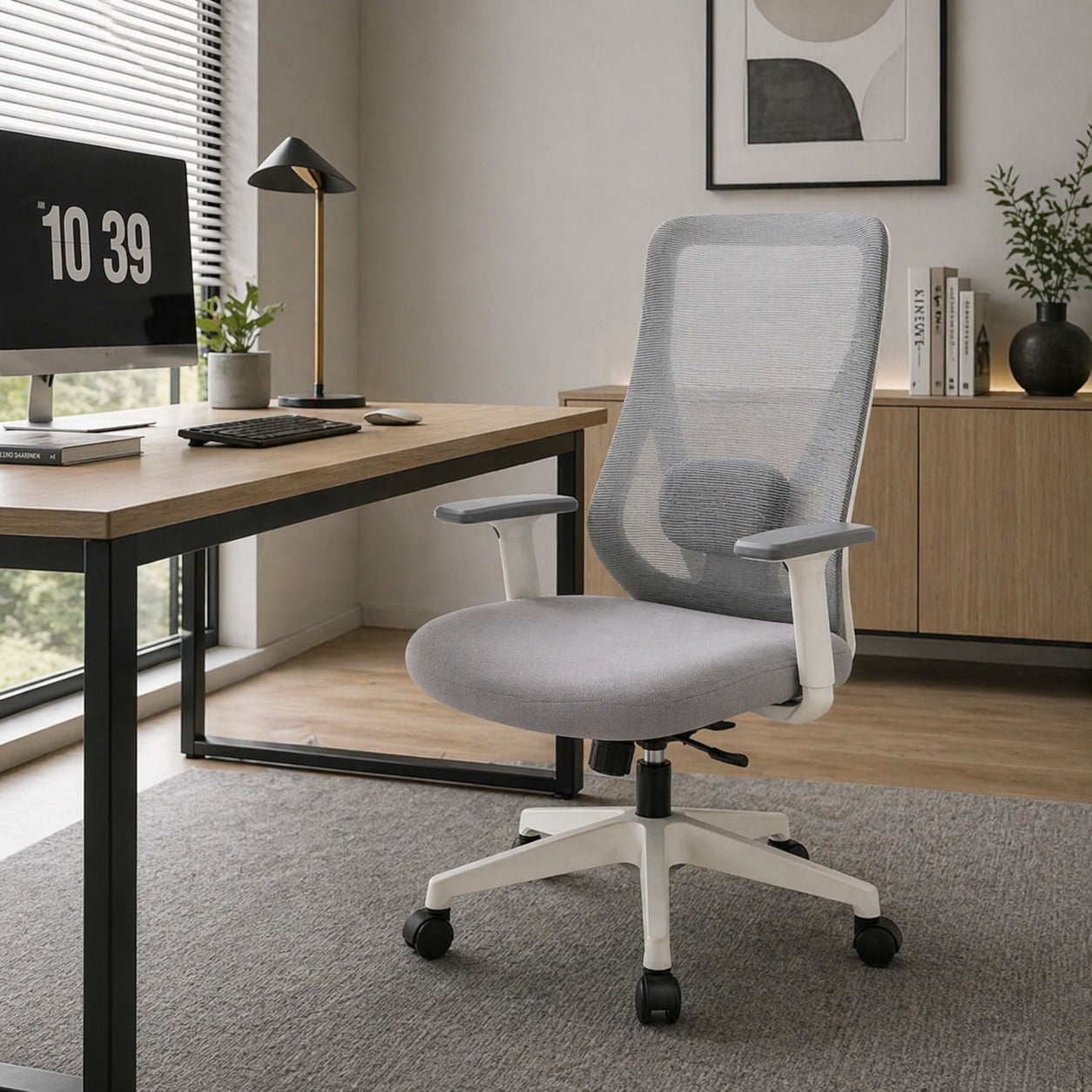 ARENA MID BACK CHAIR MUXA FERN WHITE MB CMM Arena Retails Pvt Ltd