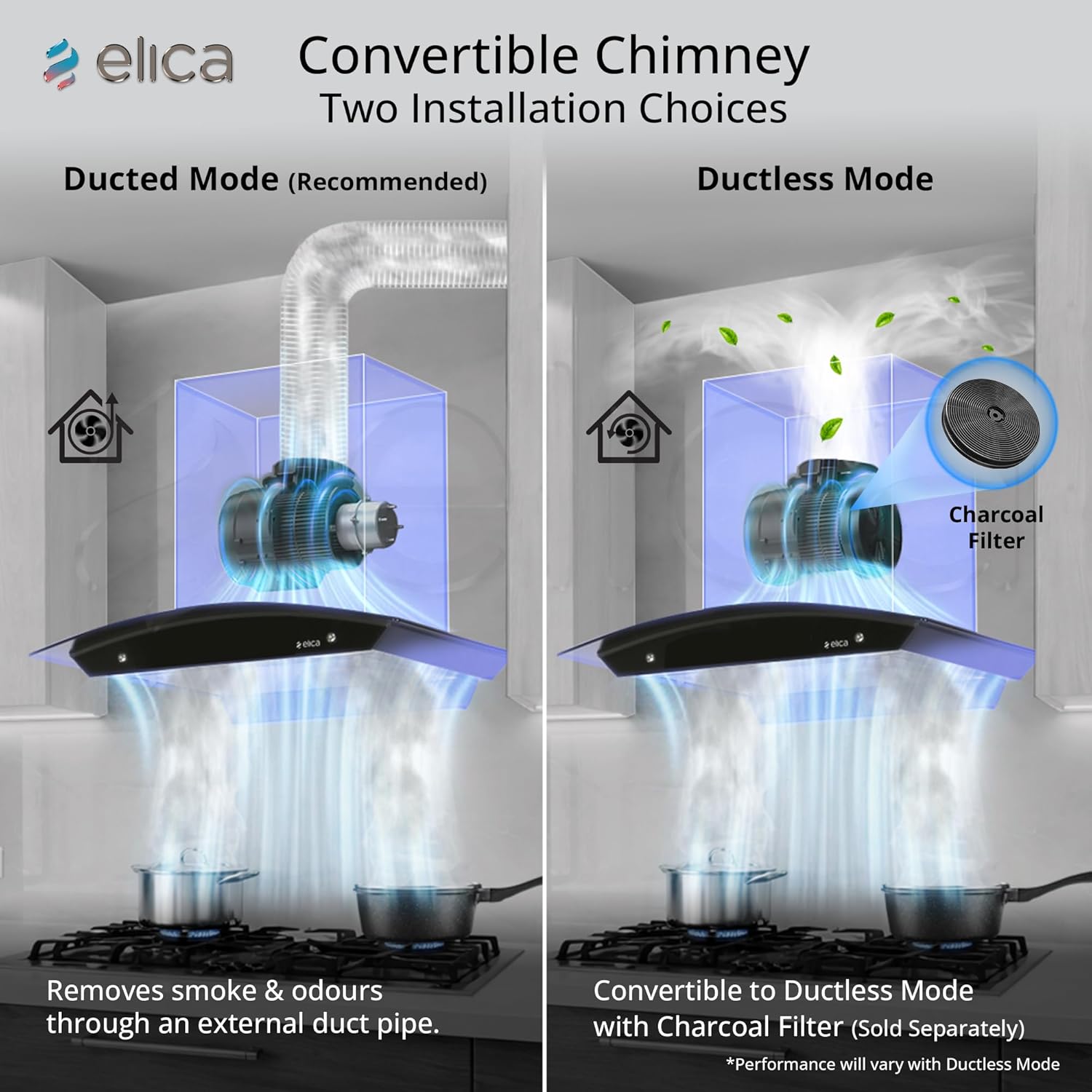 ELICA CHIMNEY SPOT TC 3V NA60 CM CHIMNEY ELICA