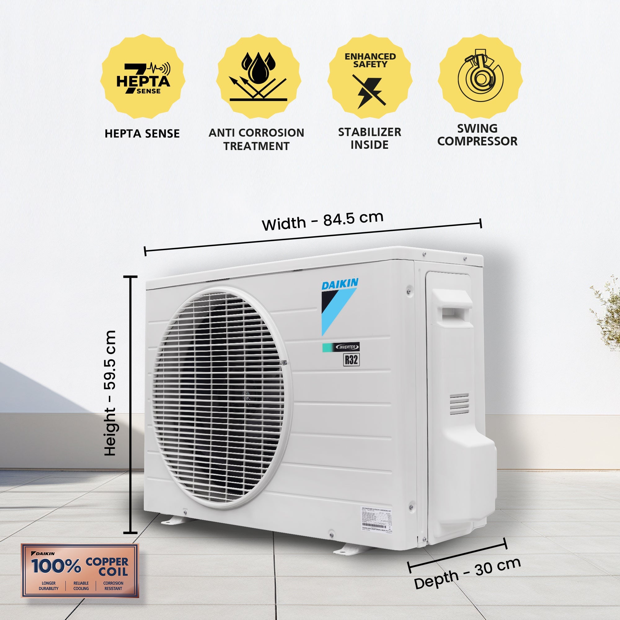 DAIKIN AC-INDOOR UNIT FTKL71UV16M  INVERTER 2.02 TON DAIKIN