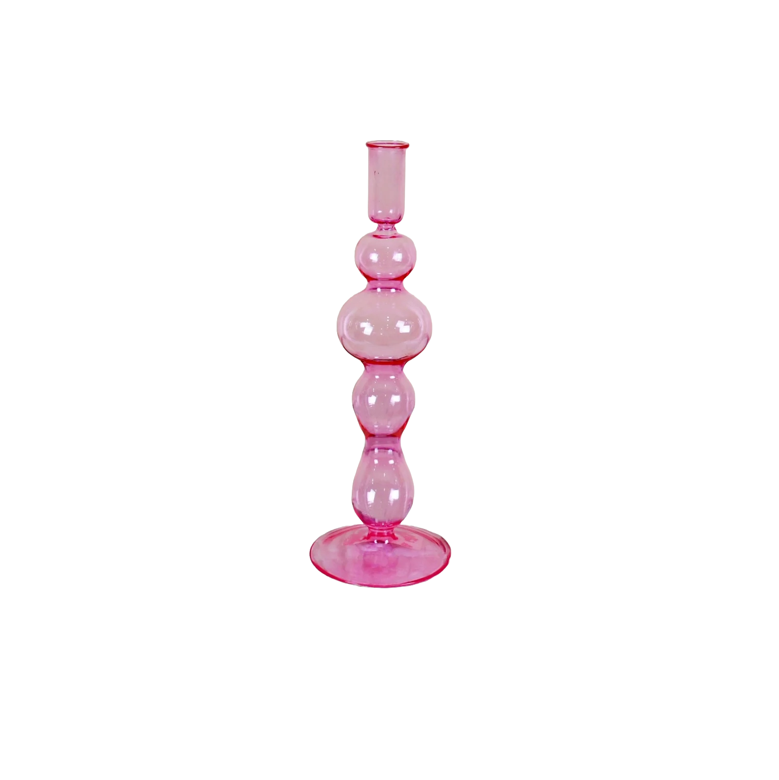 OONA Aaos Glass Candle Holder Large (Pink)