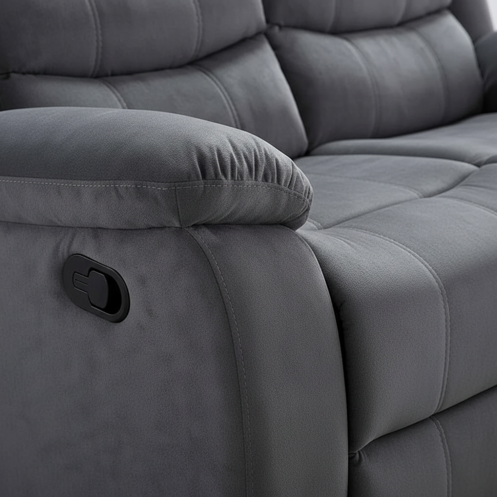 ARENA TWO SEATER MANUAL RECLINER BELLO  FABRIC GREY ARENA