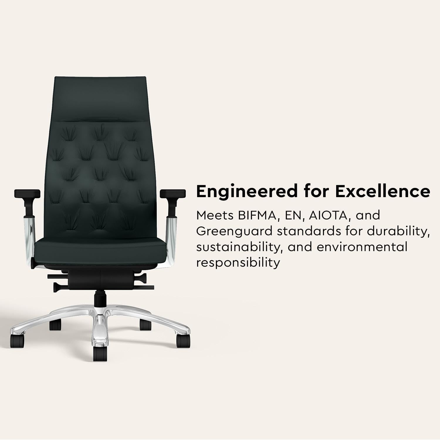 GODREJ POSTURE PERFECT STD. LEATHER HIGH BACK BLK GODREJ