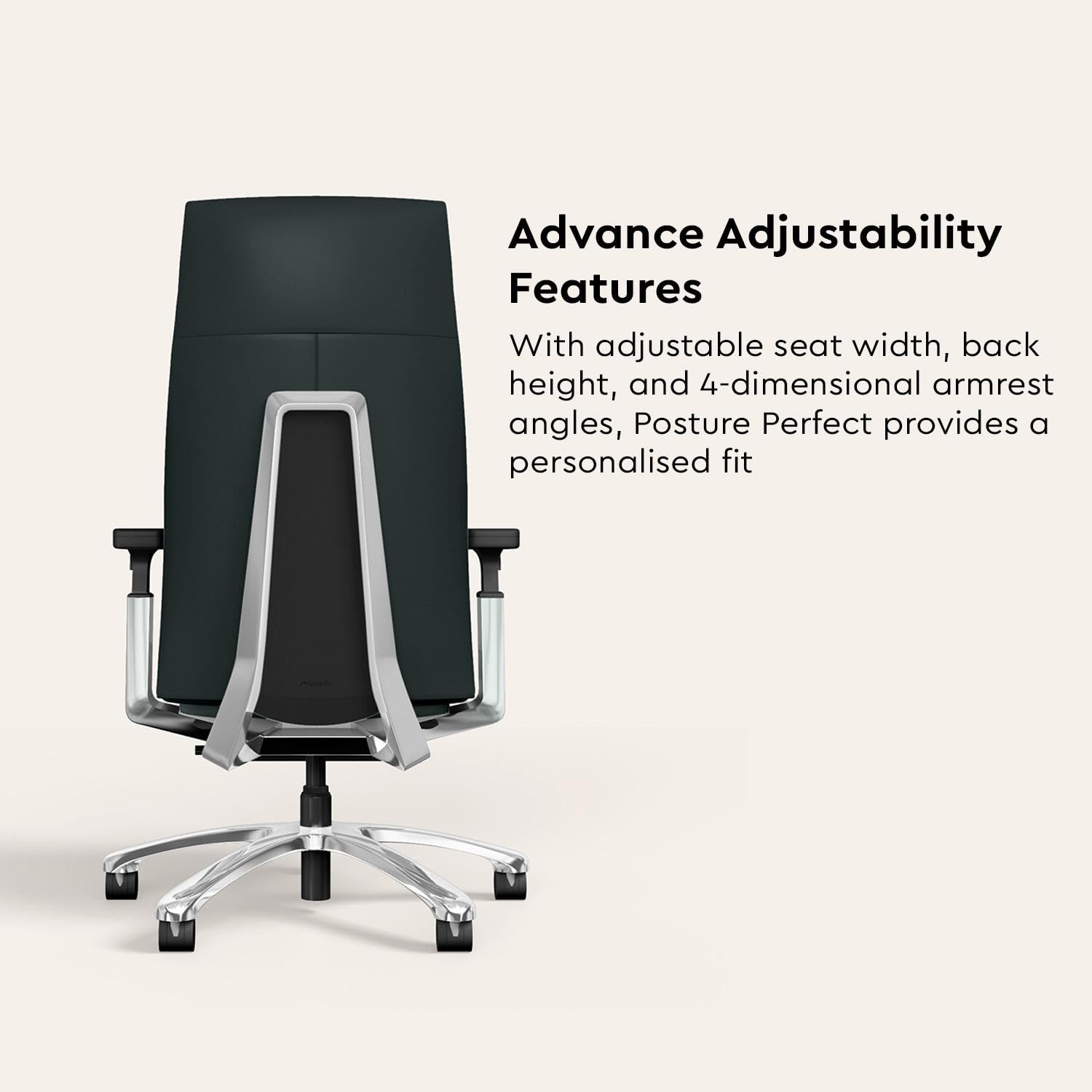 GODREJ POSTURE PERFECT STD. LEATHER HIGH BACK BLK GODREJ