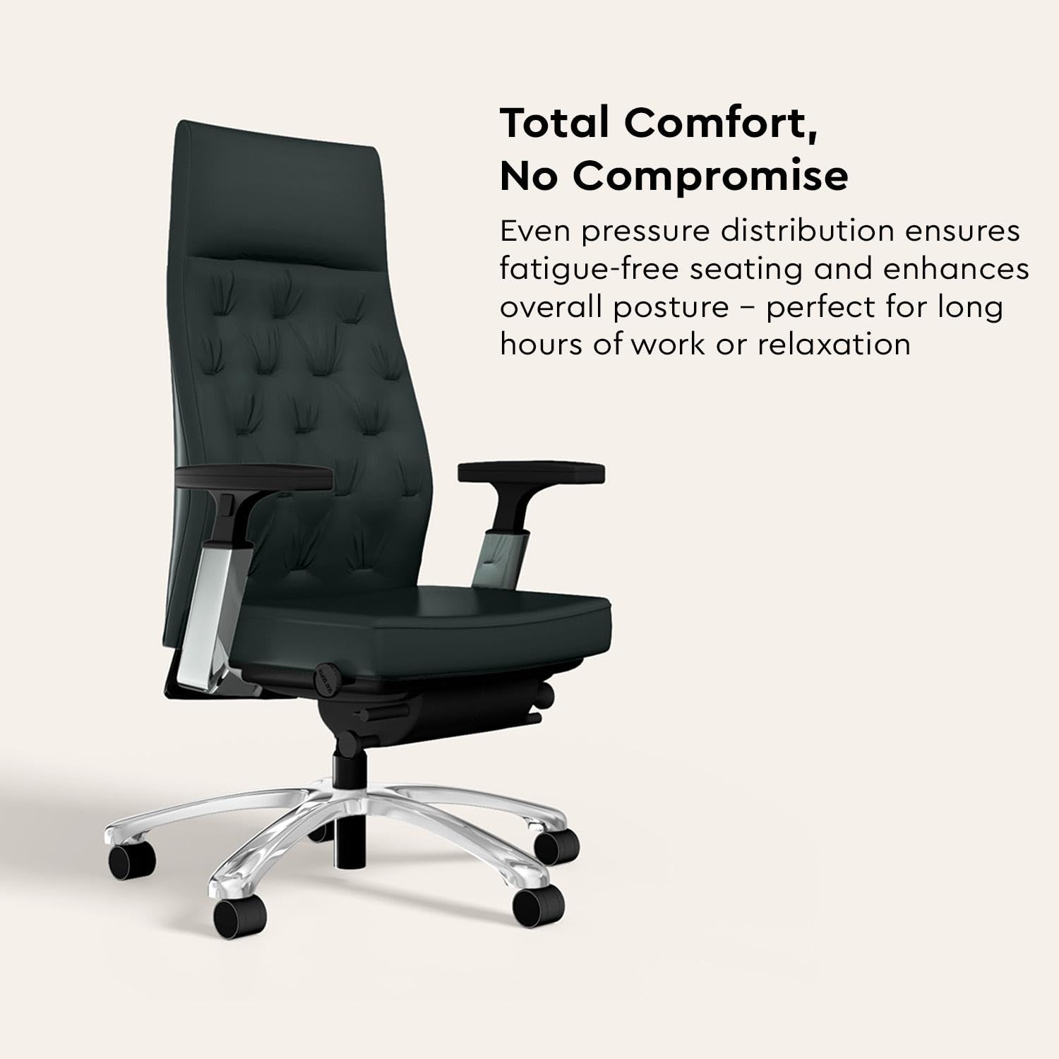 GODREJ POSTURE PERFECT STD. LEATHER HIGH BACK BLK GODREJ